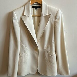 ANNE KLEIN suit jacket off white/ beige color size 4p